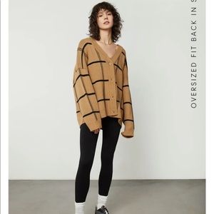 Oak and Fort oversized plaid cardigan.